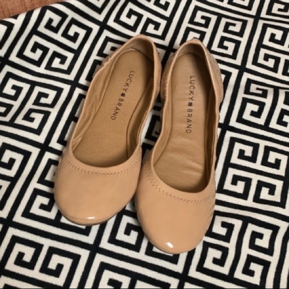 Lucky Brand Leather Patent Nude shoes